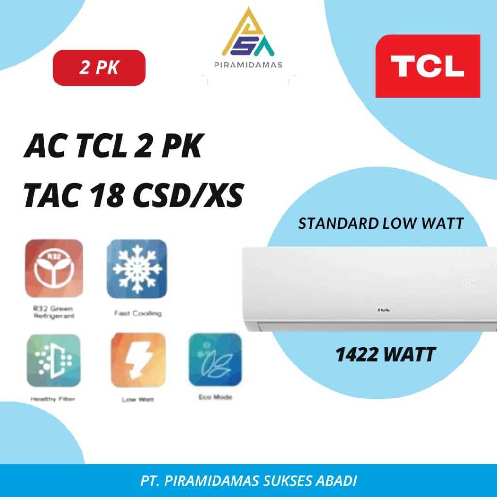AC TCL 2PK TAC-18CSD/XS Standar Low Watt