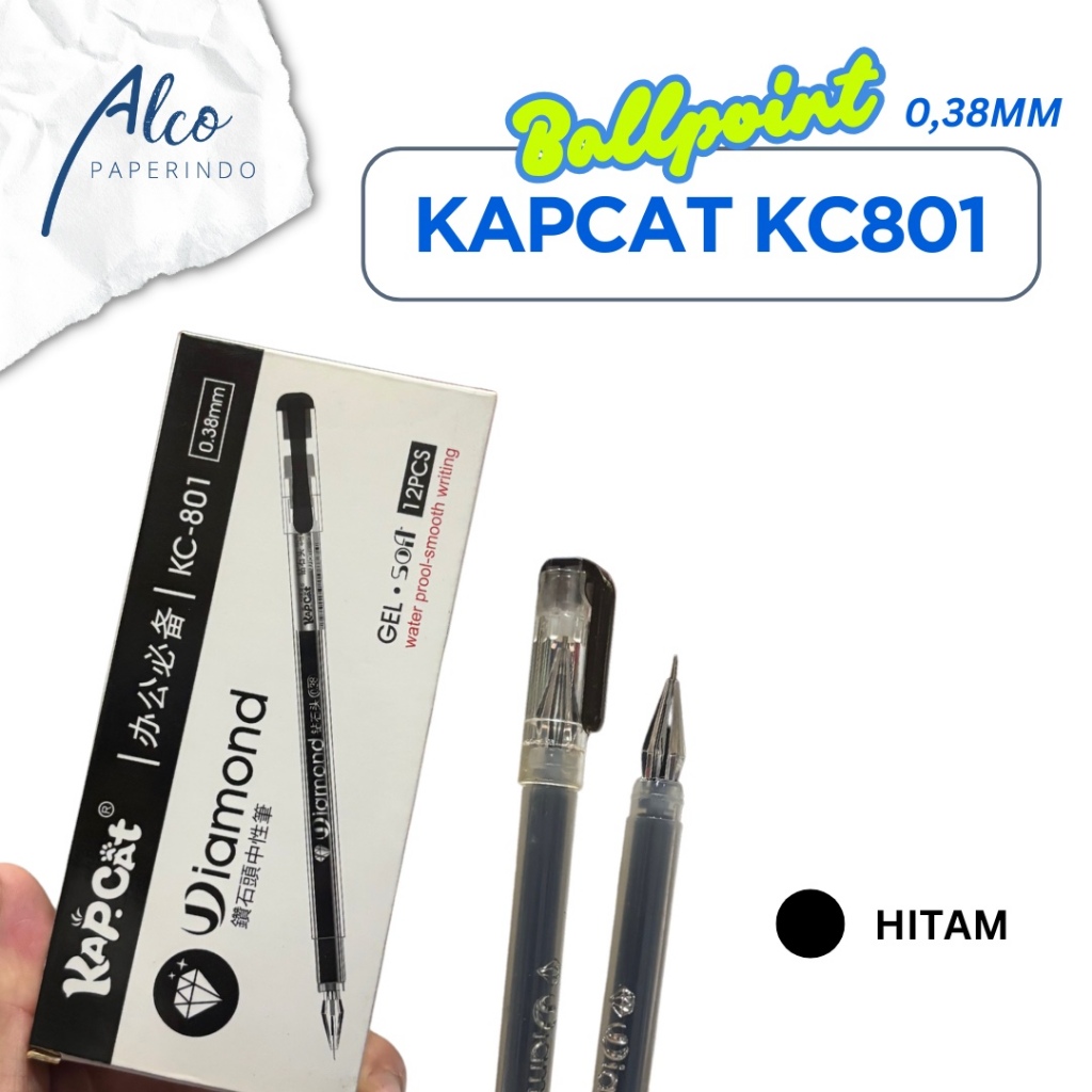 

Bolpoin Kapcat Diamond 0,38mm Hitam