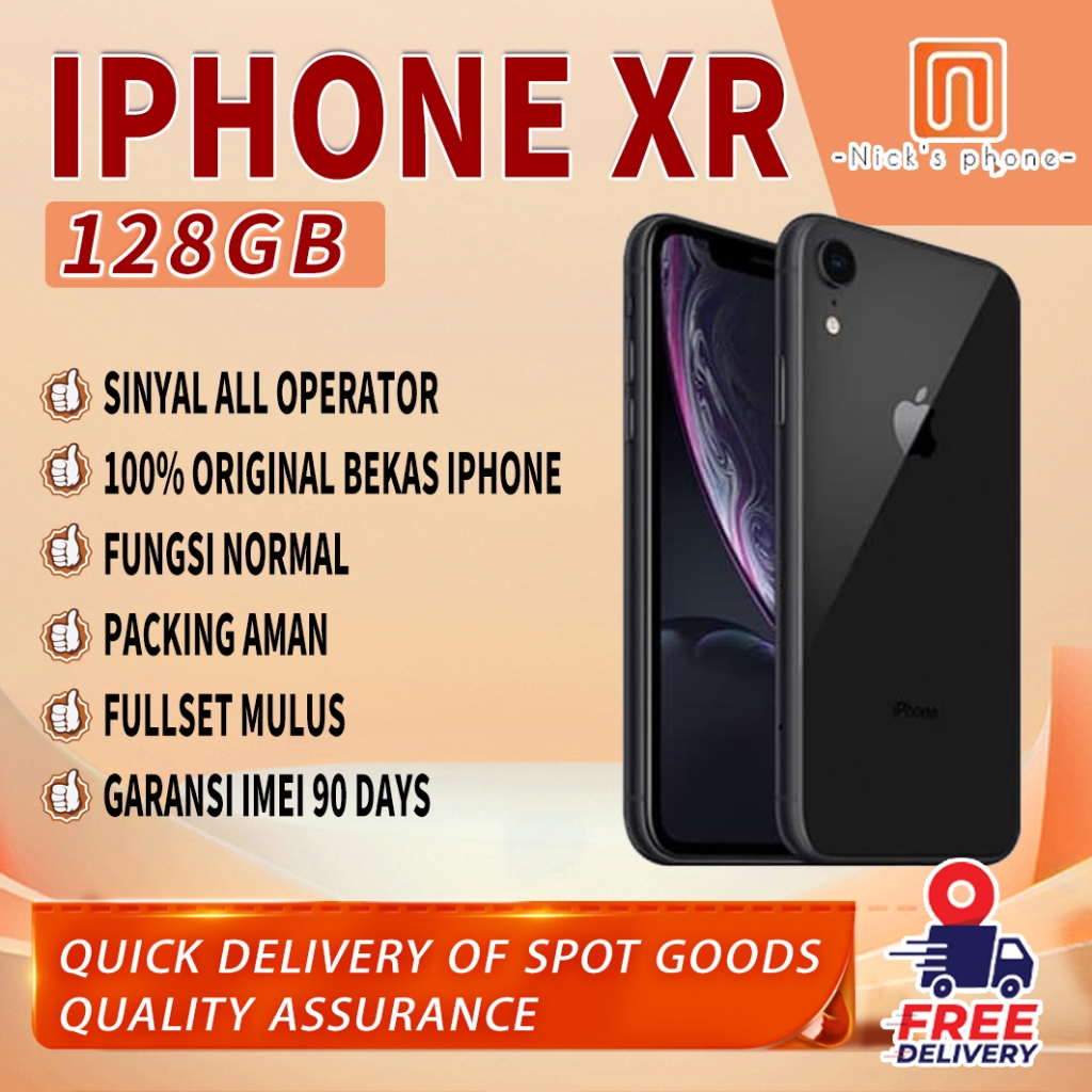 iPhone XR 128GB Fullset Second/Bekas Original100% EX INTER All Sim Mulus Normal Like New