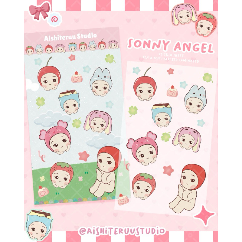 

Sticker Sheet | Sonny Angel | Glitter Laminated