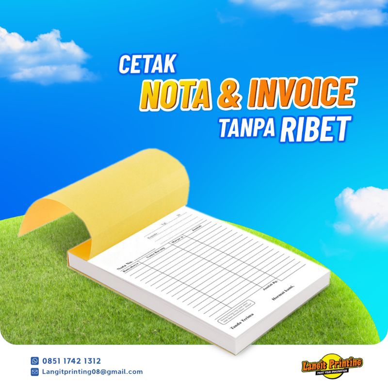 

Cetak Nota Kontan / Kwitansi / Nota Dagang NCR HVS Custom – 1 Ply 2 Ply 3 Ply