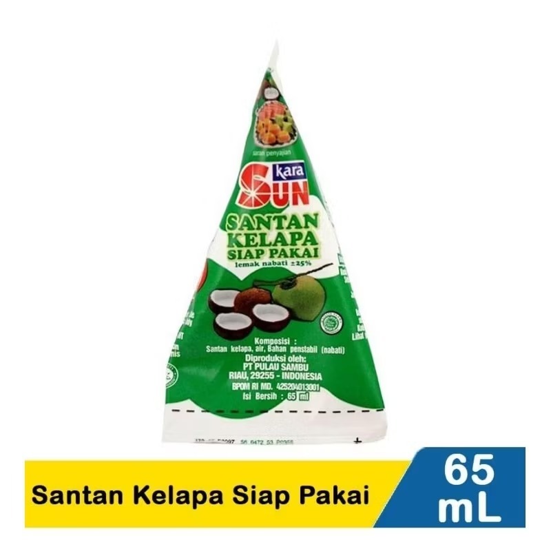 

Sun Kara Santan kelapa siap pakai 65ml