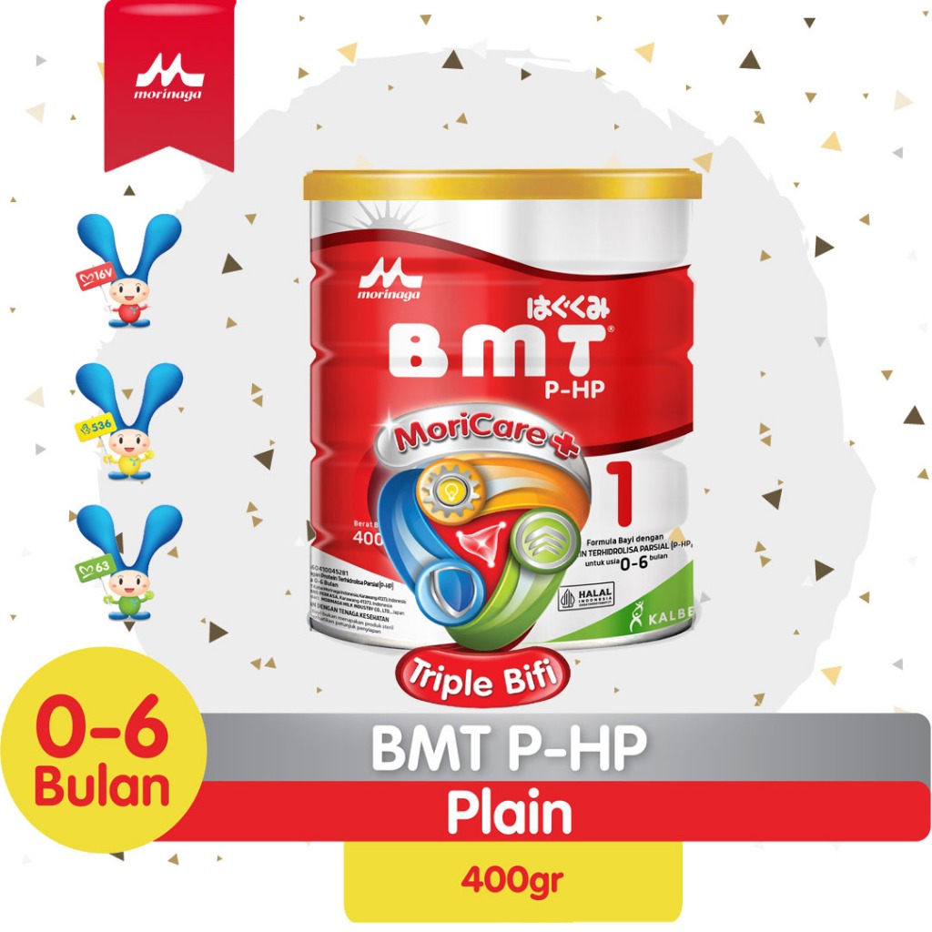 Morinaga BMT PHP 400gr - BMT P-HP Susu Formula Usia 0-6 Bulan 400 gr