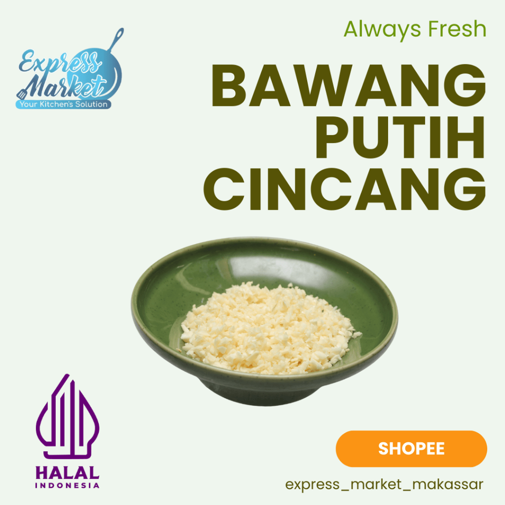 

Bawang Putih Cincang Minced Garlic Bersih Siap Olah