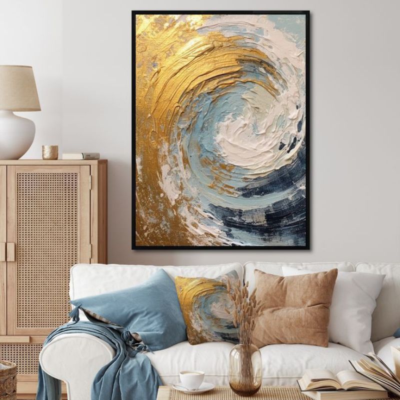 Lukisan Abstrak Teksture Modern Dinding Tebal Abstrak Ruangan Kamar Tamu Kantor Hotel Rumah Mewah El