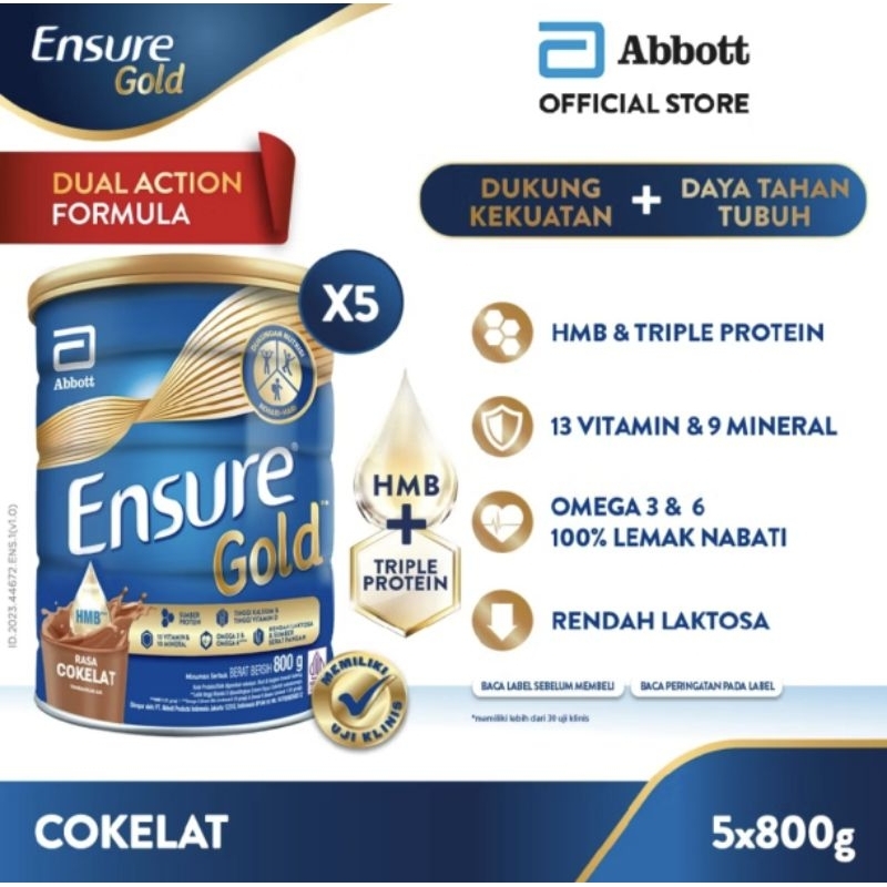 

Ensure Gold Coklat 800gr X 5 pcs