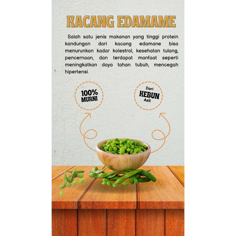 

Kacang Edamame mentah 1kg Fresh dari kebun langsung