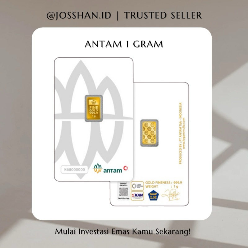 READY STOCK (ORIGINAL 2025) Logam Mulia Emas Antam 1 gram Press Certieye / Retro Portrait Classic / 