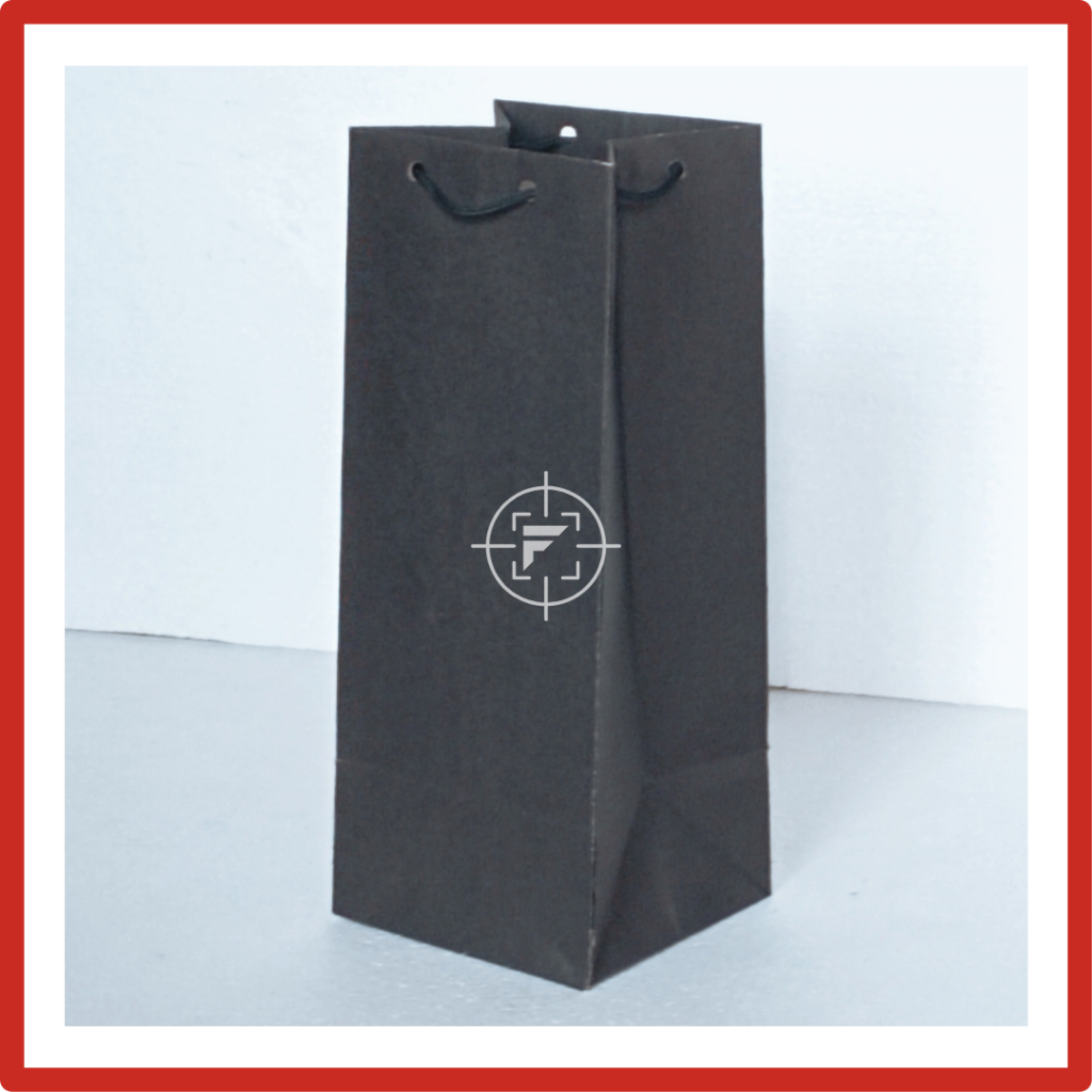 

Paperbag Botol ukuran 10x10x25 / paper bag botol / paper bag kraft / Paper bag hitam