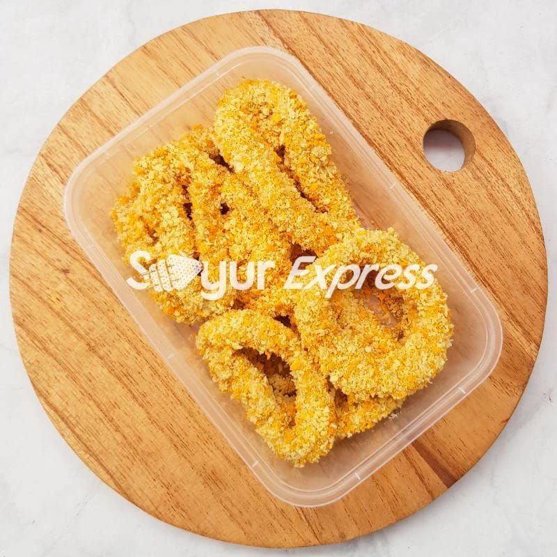 

KIRIM INSTAN Cumi Ring Katsu 200gr Lauk Cumi Siap Goreng
