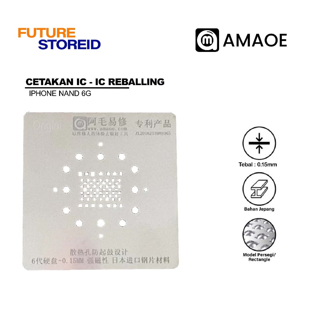 Cetakan IC BGA Amaoe Iphone Nand 6G - 0.15MM
