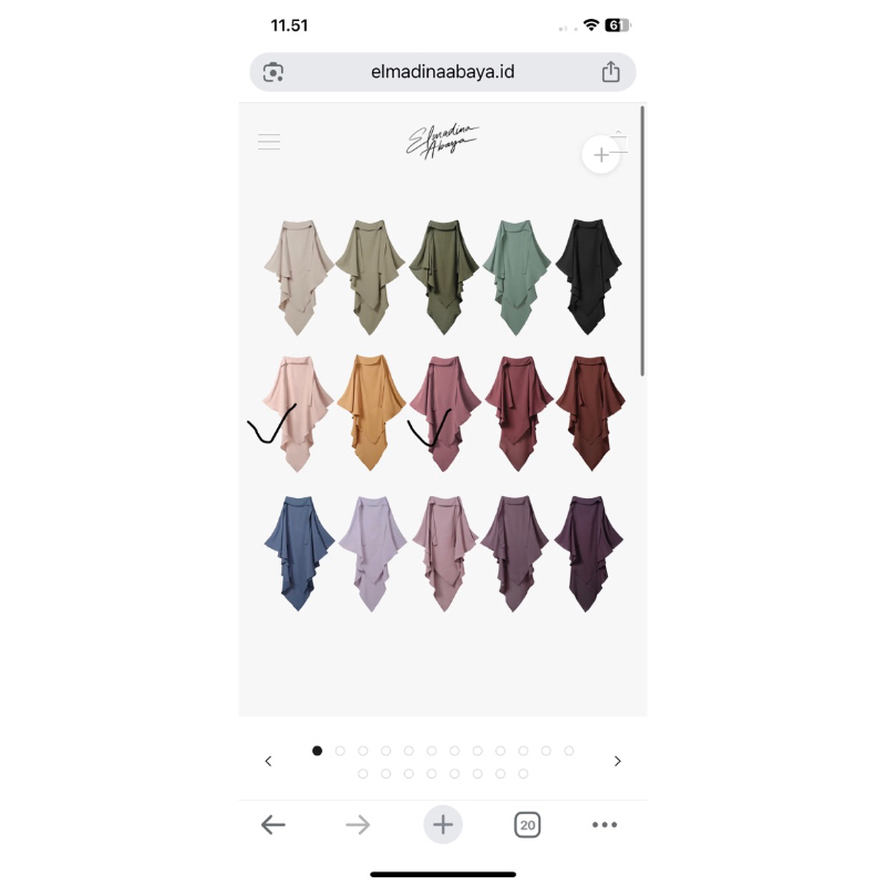 Preloved Huda FK mellowpeach & decorose size M by Elmadina (mazen)