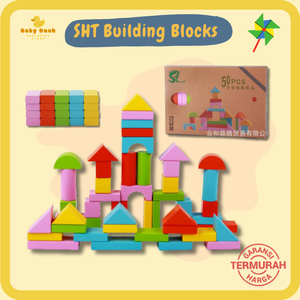 Building Blocks Mainan Menyusun Balok Mainan Susun Balok Mainan Balok Warna Warni Mainan Melatih Kes