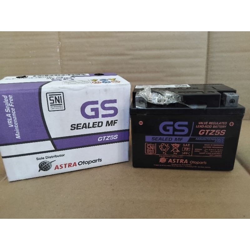 AKI GS ASTRA GTZ-5S AKI KERING ACCU KERING MF GTZ5S ORIGINAL GS ASTRA