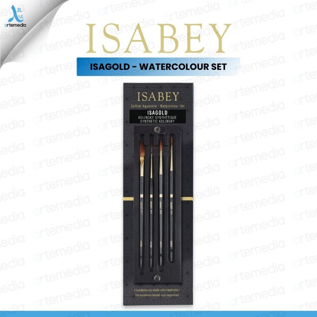 

Isabey Isagold Watercolor Brush Kuas Cat Air Set 4