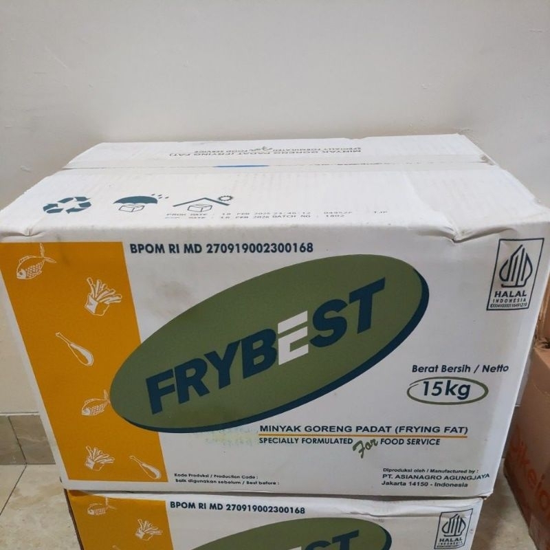 

ready stok. silahkan langsung diorder kak. Minyak padat frybest 15kg