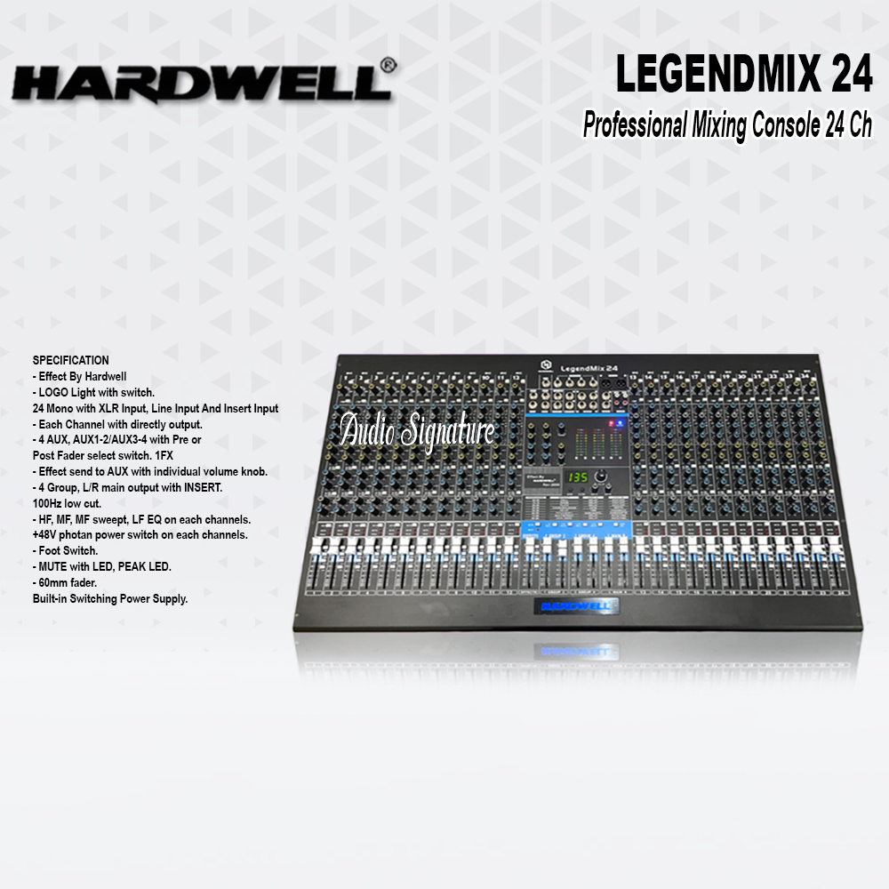 Mixer 24 Channel HARDWELL LEGENDMIX 24 | LEGEND MIX 24 USB Bluetooth Original