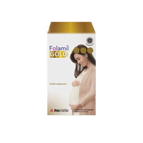 Folamil Gold Genio 1 botol isi 30 kapsul