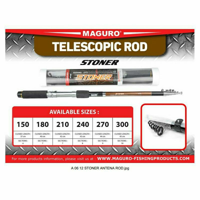 Joran Antena Maguro Stoner 240 270 300 | Carbon