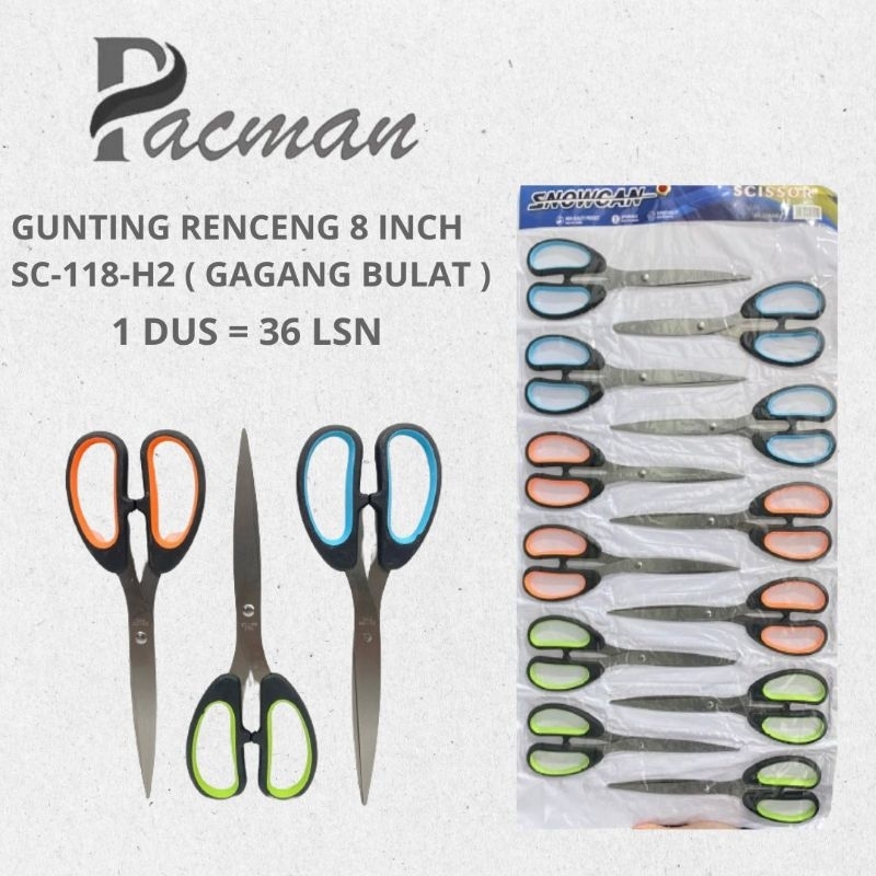

GROSIR ( 12 pcs ) GUNTING RENCENG 8 INCH JUMBO PACMAN SC 118