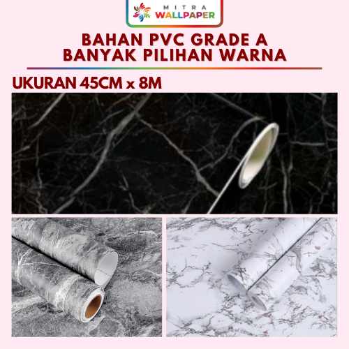 Live COD Wallpaper Dinding Stiker Dinding Marmer Walpaper Dinding Marmer Wallstiker Marmer 10 Meter