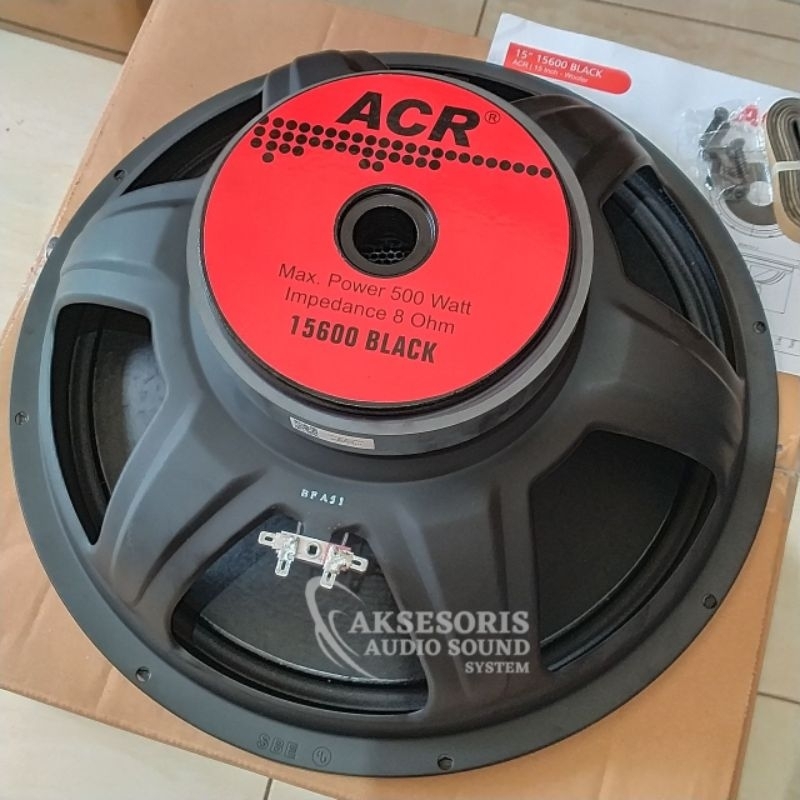 Speaker ACR 15600 BLACK 15 inch 500 Watt Woofer