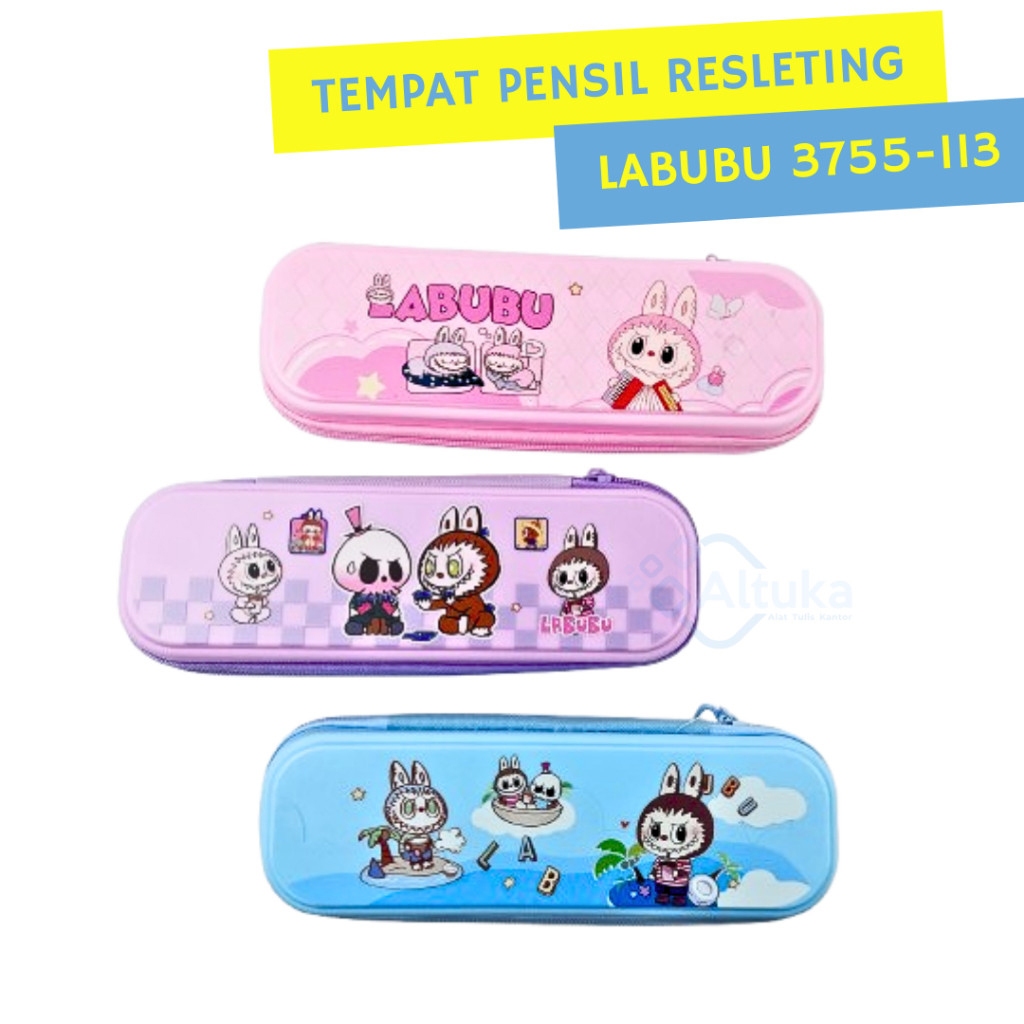 

Sejahtera Selalu - Tempat Pensil Anak/ Kotak Pensil Plastik / Tepak Pensil Resleting LABU*B*U - KPLB