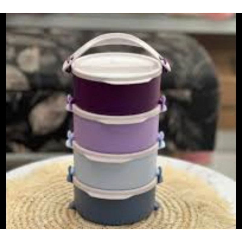 Click To Go Round tupperware Rantang