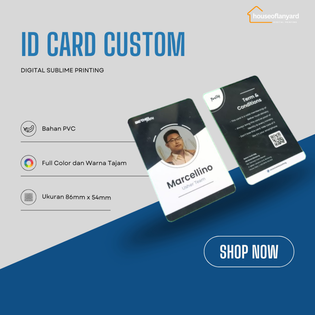 

Cetak ID Card Custom Bahan PVC Kartu Pegawai Pelajar Photo Card dll