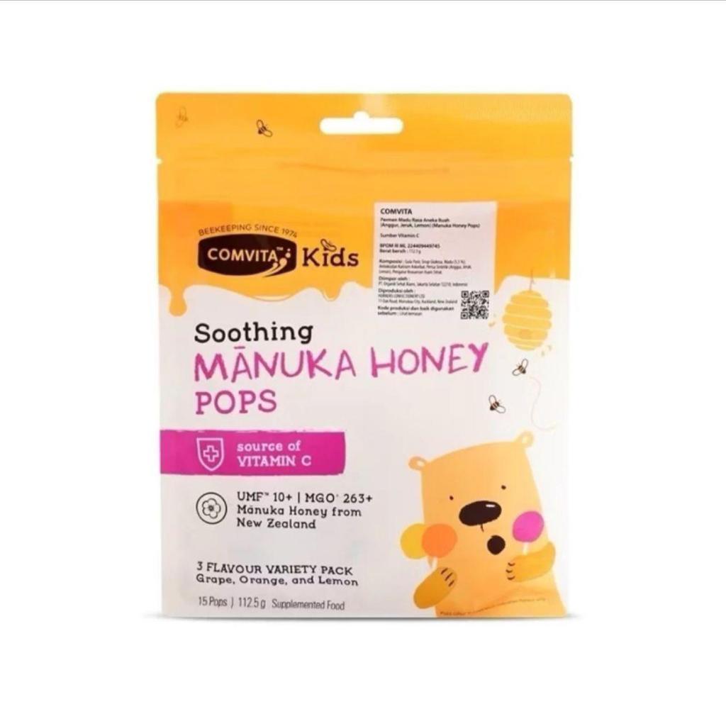 

Comvita Kids Soothing Pops with UMF 10+ Manuka Honey Permen Madu Asli 100% Alami Original New Zealand
