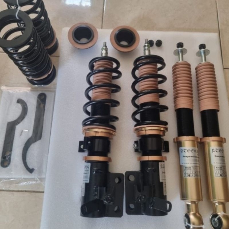 Coilover Shockbreaker Adjustable Damper Soft Hard Honda Jazz GK GE Mobilio Freed Brio