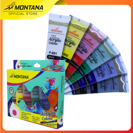 

Cat Akrilic Akrylic Color Set 6 Warna TAC-35ML