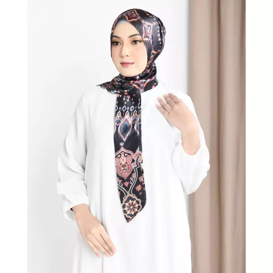 Kaluna - Kerudung Instan Wanita Jilbab Instan Hijab Motif Krudung Model Tali Pita Jilbab Unik