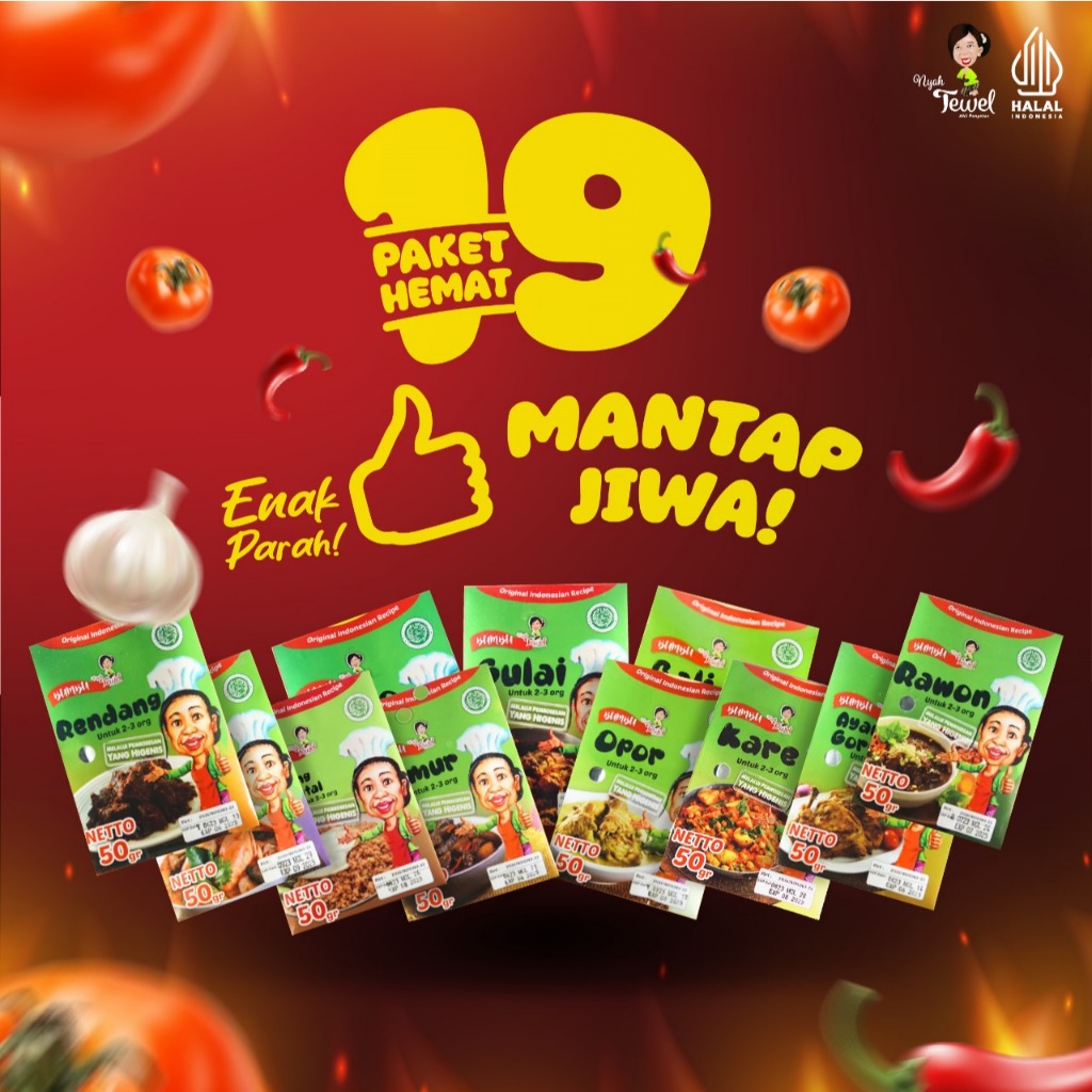 

Paket All In Bumbu AyamGoreng,Bali,Rendang,Semur,Tomyam,Kare,Opor,Nasi Goreng,Gule,Soto,Rawon