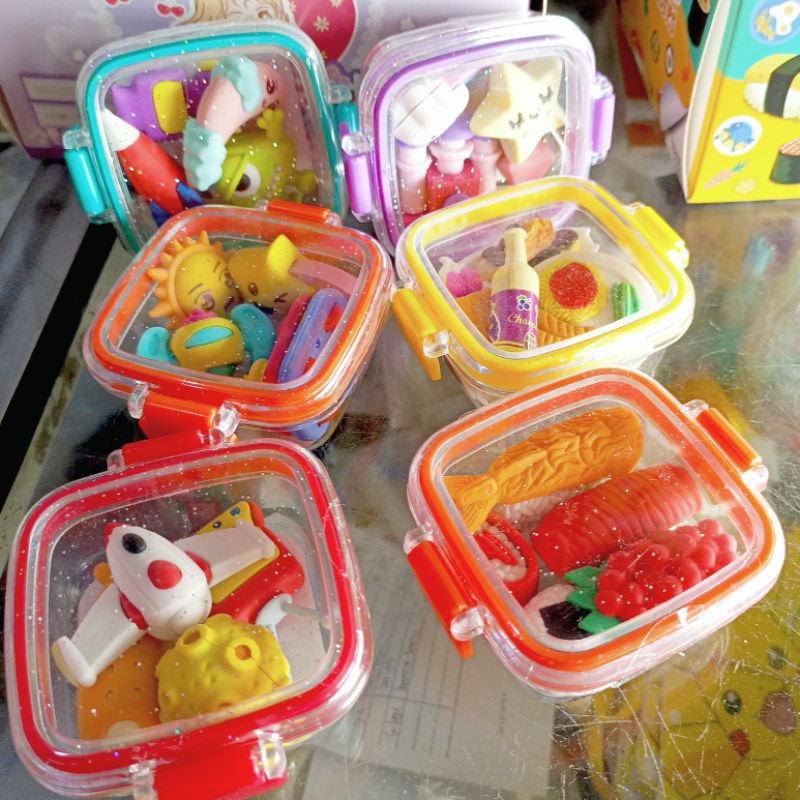 

Penghapus bentuk makanan / karakter termasuk tempat