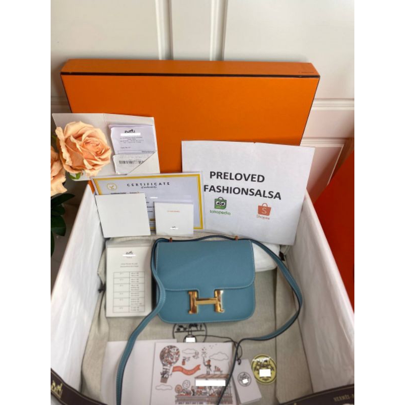 Preloved Constance 18 Blue Atoll Epsom GHW