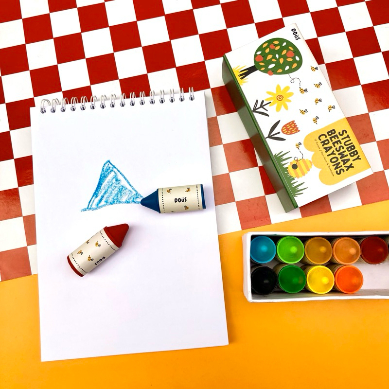 

Stubby Beeswax Crayons for Toodler- Non toxic