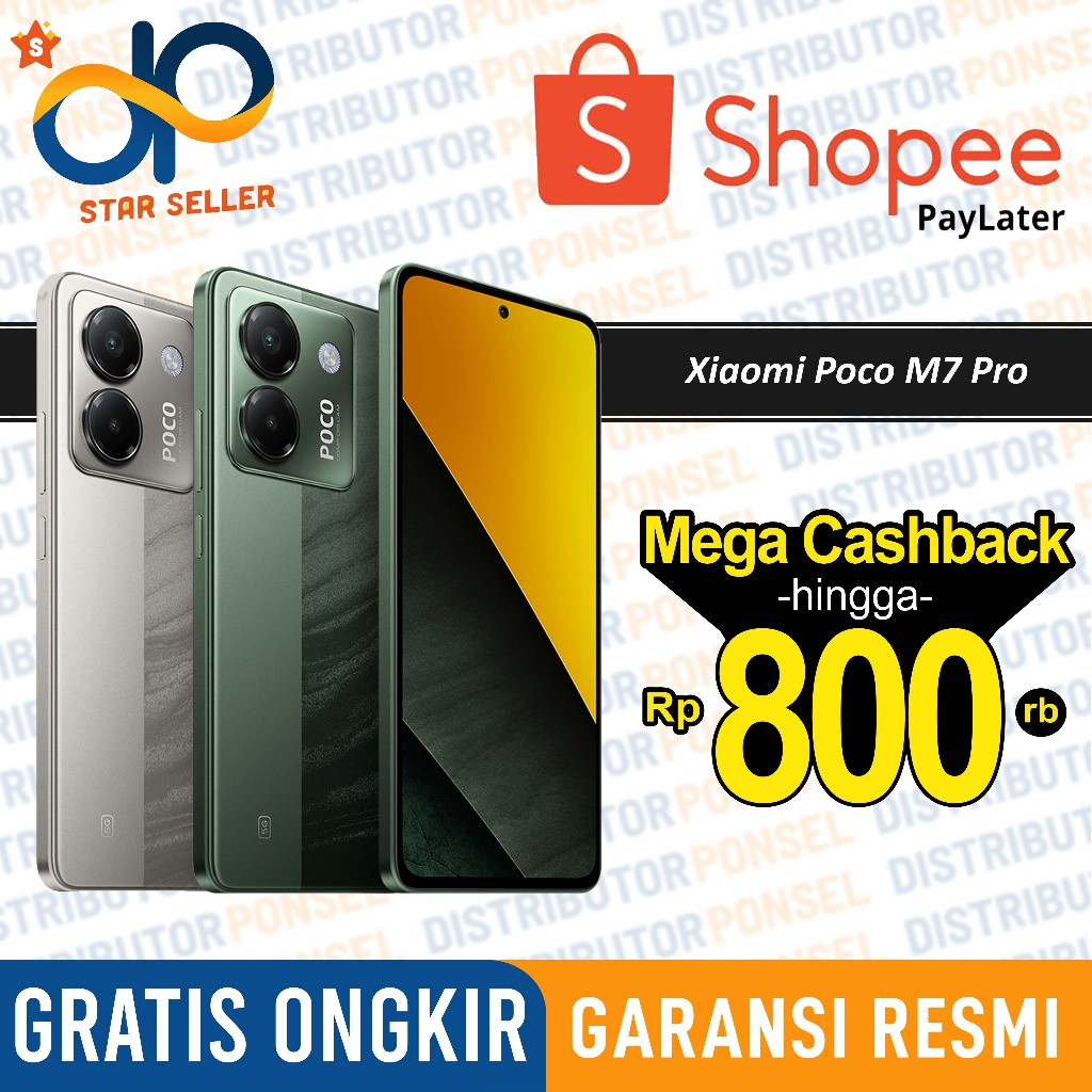Xiaomi Poco M7 Pro 5G 8/256GB - Poco M7 Pro Garansi Resmi Xiaomi 1 Tahun
