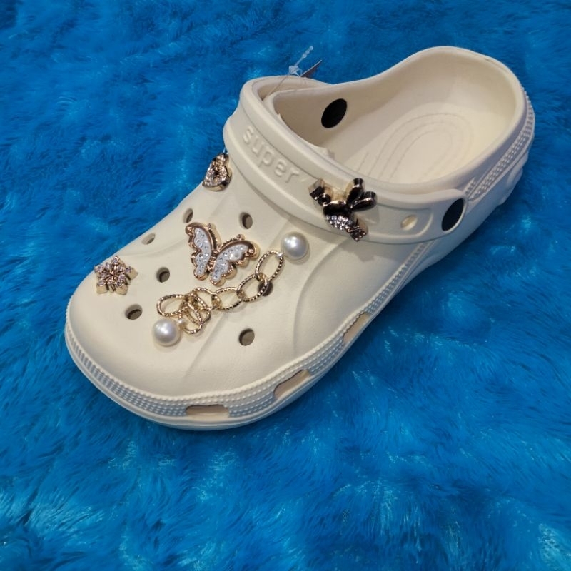 Sandal Baim GOSOME BUNGA HITAM Sandal Baim Wanita Sandal Slop Wanita