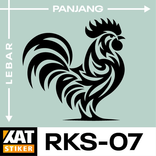 RKS 07 : Fresh Sticker Cutting Ayam Jago Chicken Broiler Tato Tatto Emblem Logo list Variasi Backdoo