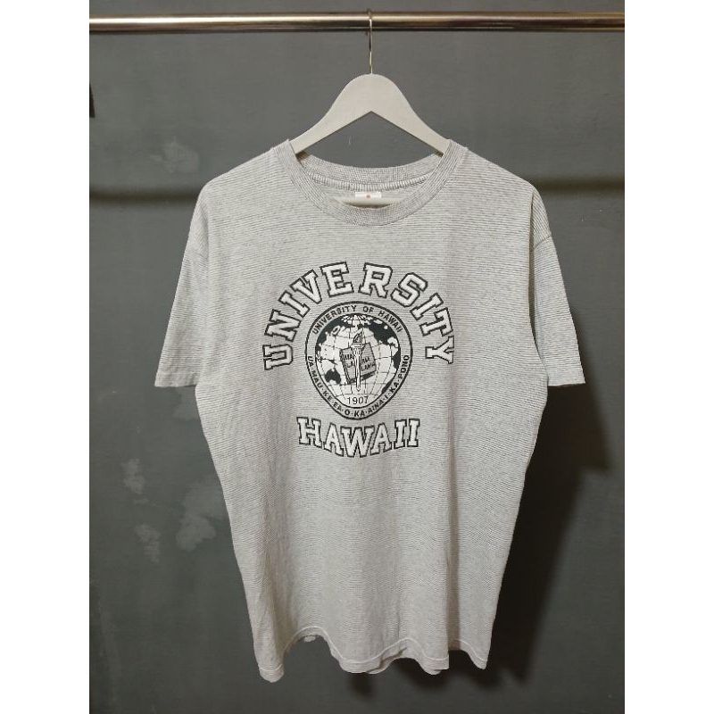 Kaos Vintage 90s University Of Hawaii Stripe - M