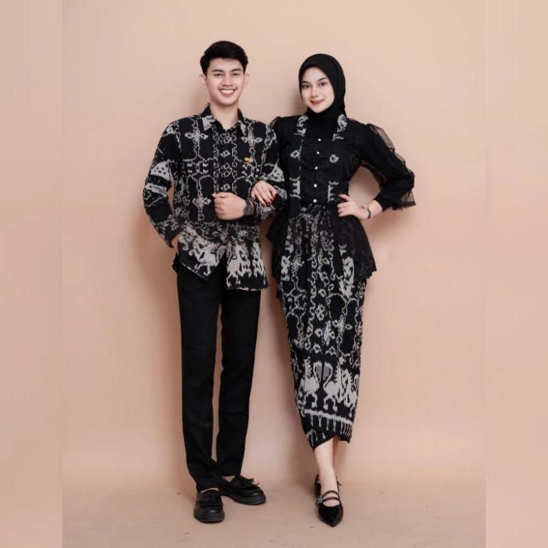 Setelan Wanita Baju Tenun Couple Set pasangan Terbaru - Cocok buat Kondangan