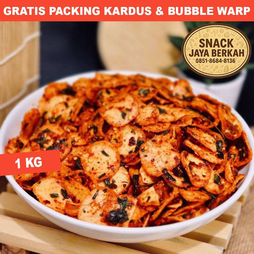 

KERIPIK MOLRENG CIKRUH PEDAS DAUN JERUK | MOLRENG BULAT | BASRENG BULAT | BASRENG KOIN 1 KG