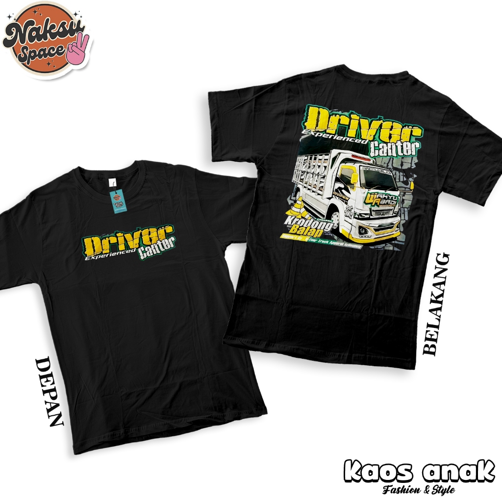 KAOS ANAK TRUK DRIVER CANTER WAHYU ABADI BAJU TRUK CANTER MANIA FASHION ANAK LAKI-LAKI