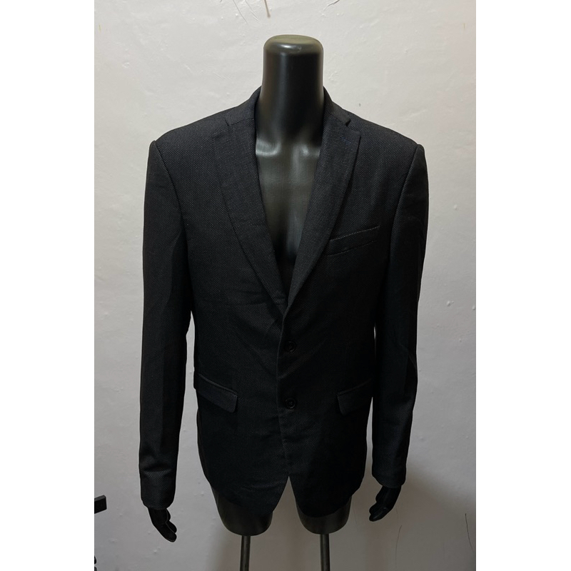 zara man blazer hitam jas casual eur 50 L