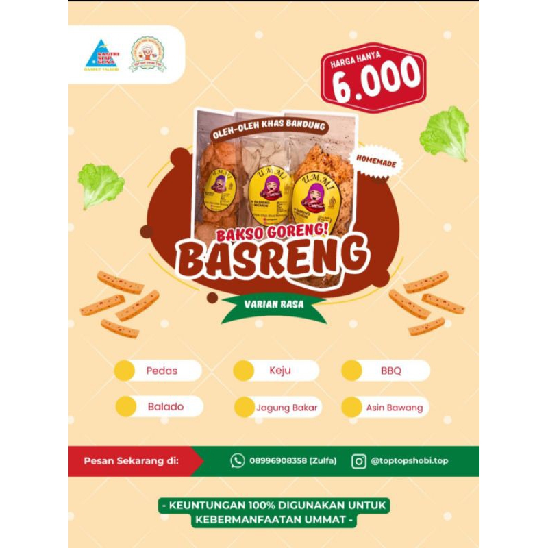 

Basreng ( Baso goreng) cemilan oleh oleh Asli Bandung