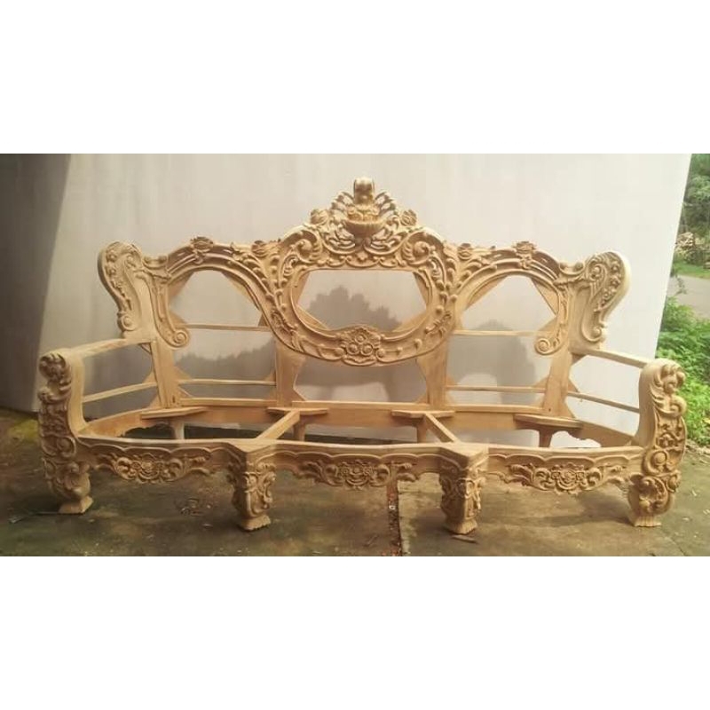 sofa set/sofa ukir jepara 3dudukan jumbo mentah