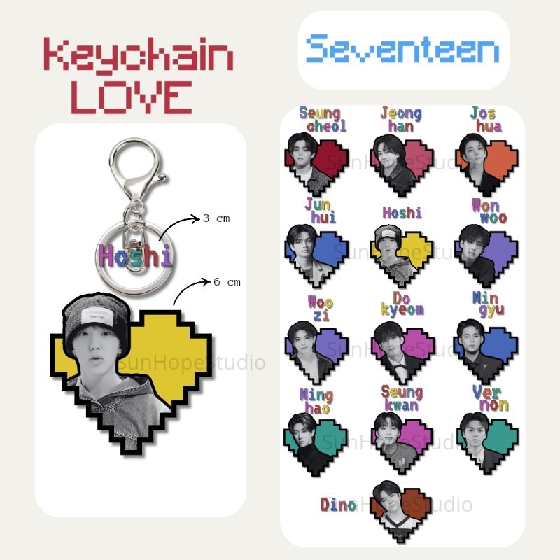 Keychain Love Akrilik Kpop Seventeen