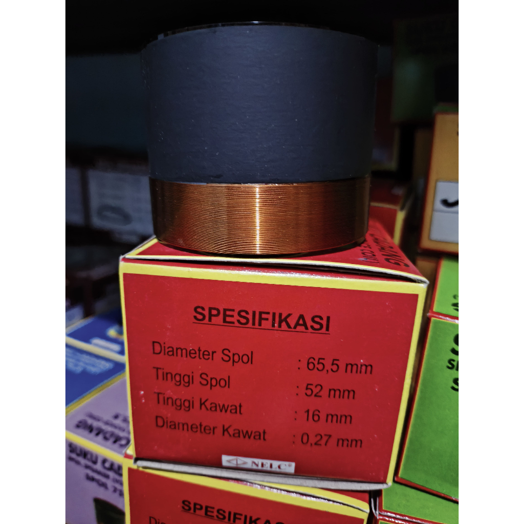 Spull Speaker NELC 65.5 mam - 0.27 mm Single Coil Spul Spool Voice Coil 65.5 mm 0.27 mm Lilitan Luar