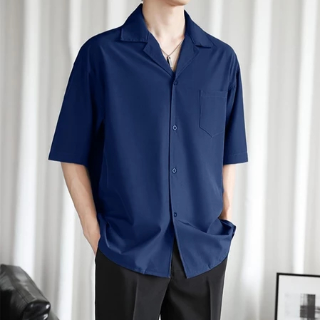 Kemeja Pria Keren Korean Style Outfit Terbaru Katun Premium